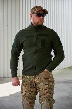 Флисовая кофта вафелька масло Military размер 46 398015 фото