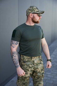 Футболка літня Cool Max з велкро панелями, олива розмір 44 3215000 фото