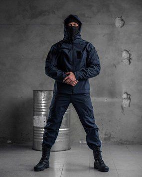 Тактичний синій костюм софтшел,синій костюм дснс на флісі,костюм мнс софтшел,демісезонний костюм синій,форма дснс утеплена розмір S 50854 фото