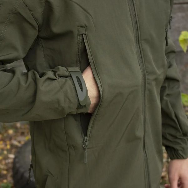 Куртка софтшел Олива Soft Shell на флисе розмір S 4233 фото