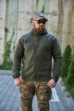 Кофта флісова Shark Skin Militay Olive (олива) розмір S 440087 фото
