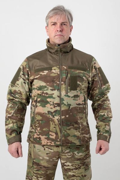 Флісова кофта Мультикам з Оливковими вставками 3D сітка MTP Military розмір S 02443-S фото