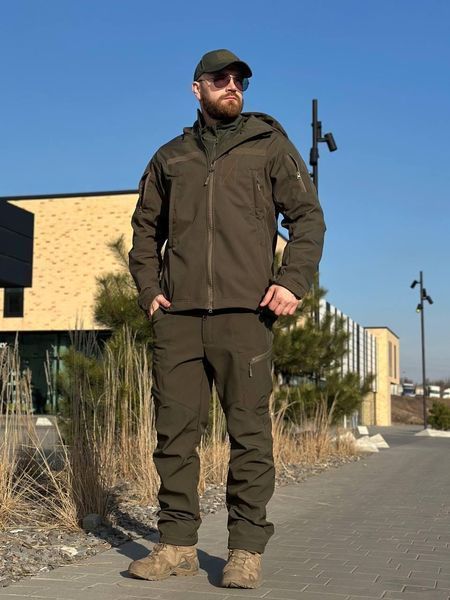 Военная куртка на флисе Soft Shell Military масло размер S 02605-S фото
