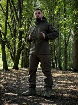 Костюм олива софтшел Military розмір S 00627-S фото
