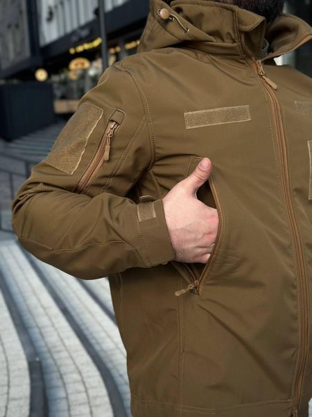 Тактический костюм на флисе Soft Shell койот размер S 01532-S фото