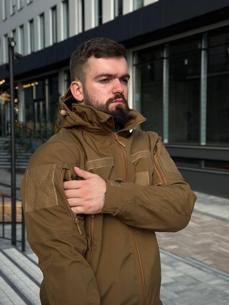 Тактический костюм на флисе Soft Shell койот размер S 01532-S фото