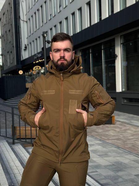 Тактический костюм на флисе Soft Shell койот размер S 01532-S фото