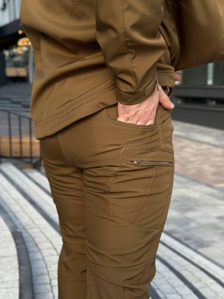 Тактический костюм на флисе Soft Shell койот размер S 01532-S фото