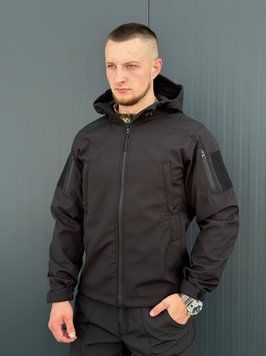 Куртка Софтшел чорна Military розмір S 00622-S фото