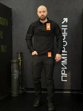 Тактичний Військовий Комплект Чорний Ягуар 4.5.0. Jaguar Black Убакс +Штани Under Body Armor Combat Shirt розмір 46 03087-46 фото