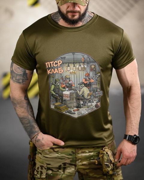 Тактическая футболка BORN OF WAR ПТСР клаб oliva ВТ4718 размер S 96183 фото