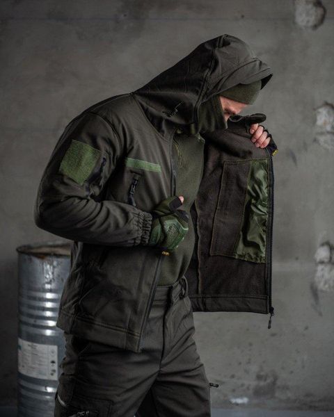 Тактичний костюм софтшел олива aura ВТ0478 розмір S 74327 фото