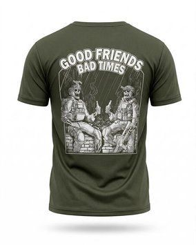 Тактична футболка SELION friends olive TR6769 розмір M 95283 фото
