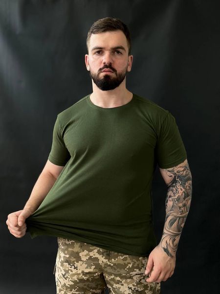 Бойова футболка х/б V~T олива розмір 46 01585-46 фото