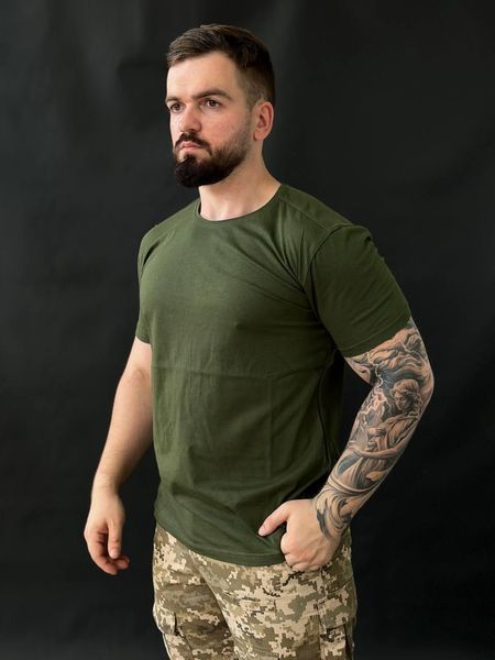 Бойова футболка х/б V~T олива розмір 46 01585-46 фото