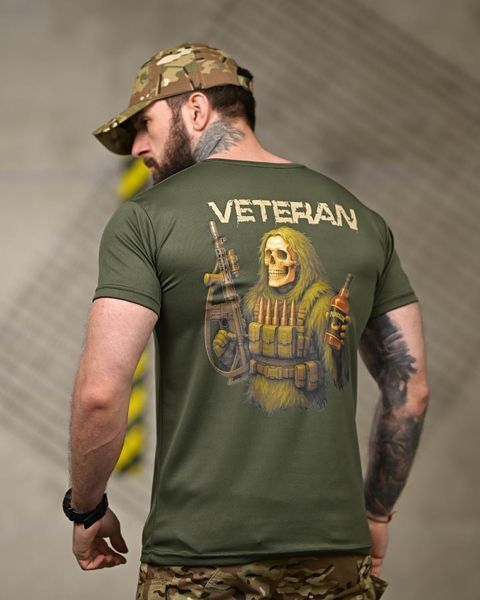 Тактична футболка SELION Veteran oliva ТР6928 розмір M 95605 фото