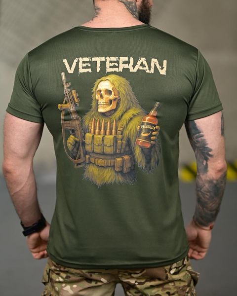 Тактична футболка SELION Veteran oliva ТР6928 розмір M 95605 фото