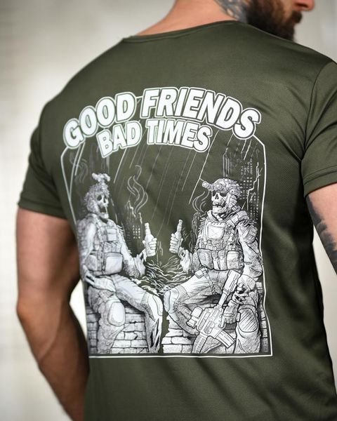 Тактична футболка SELION friends olive TR6769 розмір M 95283 фото