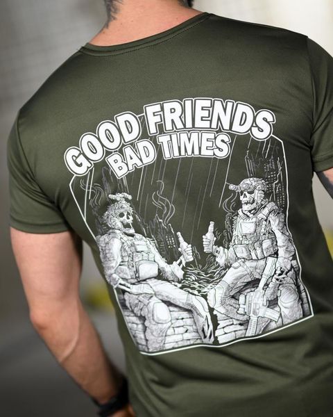 Тактична футболка SELION friends olive TR6769 розмір M 95283 фото