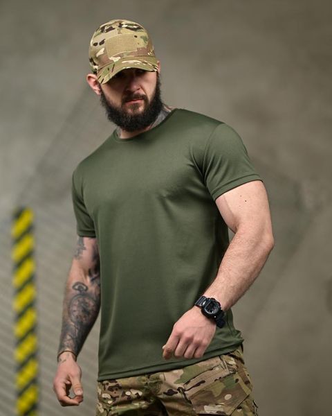 Тактична футболка SELION Veteran oliva ТР6928 розмір M 95605 фото
