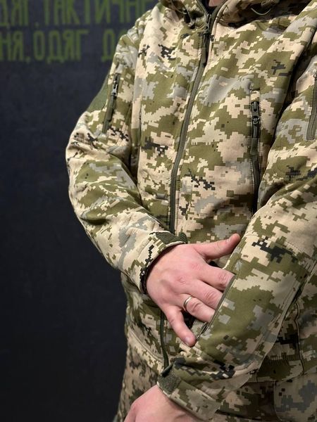 Куртка Tactical Софтшелл Пиксель Утепленная на флисе mm14 размер XXL 02387-XXL фото