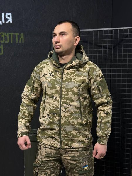 Куртка Tactical Софтшелл Пиксель Утепленная на флисе mm14 размер XXL 02387-XXL фото