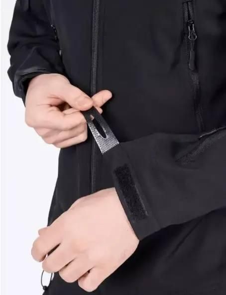 Куртка софтшел Чорна Soft Shell на фліс розмір S 02567-S фото