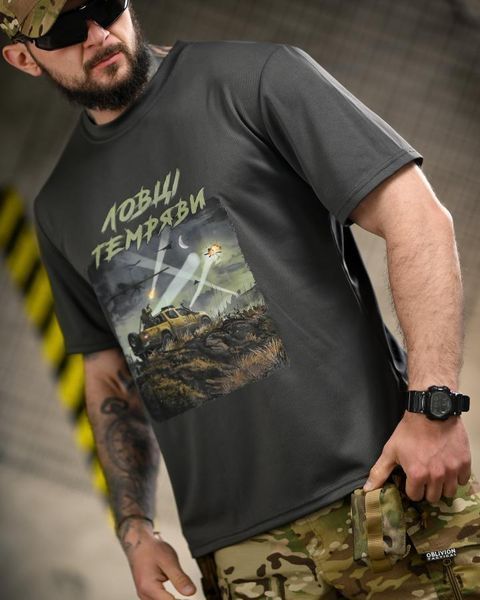 Тактическая футболка BORN OF WAR Ловці темряви grey ВТ4733 размер S 96198 фото