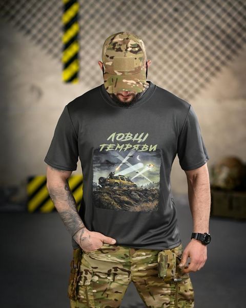 Тактическая футболка BORN OF WAR Ловці темряви grey ВТ4733 размер S 96198 фото