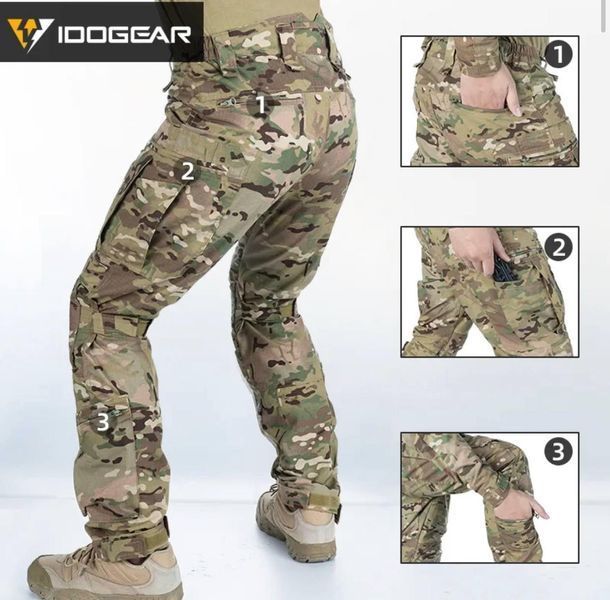Комплект 4в 1 Бомбер Air Forces MTP + штани IDOGEAR MTP + убакс IDOGEAR MTP + взуття Esdy MTP розмір S 02781-S фото