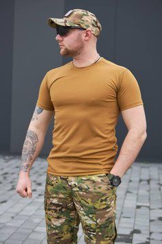 Футболка літня потовідвідна CoolMax Military, Койот розмір 42 9512021 фото