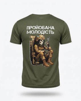 Тактична футболка SELION Молодість олива ТР6845 розмір M 95489 фото
