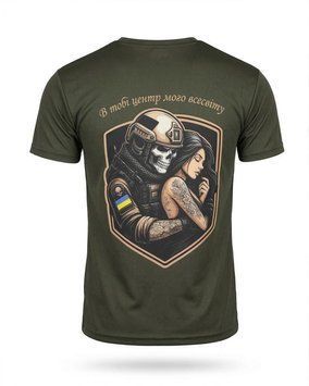Тактична футболка SELION всесвіт оливковий ДЛ6543 розмір M 91580 фото