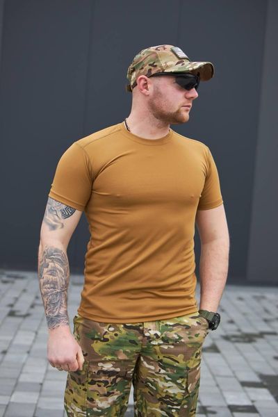 Футболка літня потовідвідна CoolMax Military, Койот розмір 42 9512021 фото