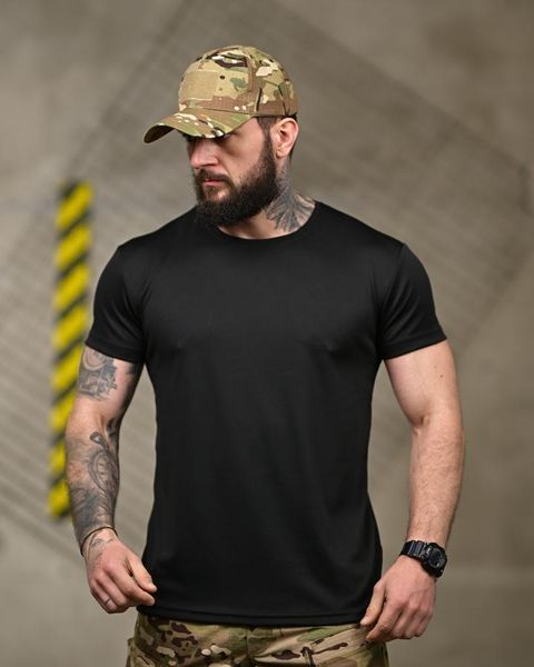 Тактическая футболка SELION Тіп black ТР6926 размер M 95603 фото