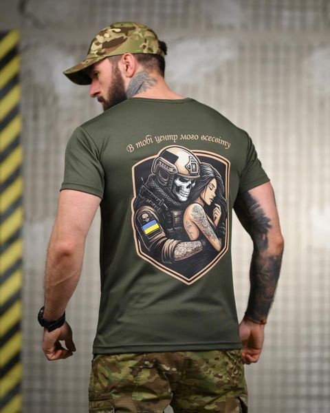 Тактична футболка SELION всесвіт оливковий ДЛ6543 розмір M 91580 фото