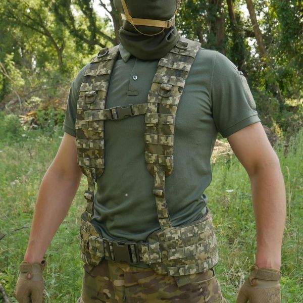 Ремені плечові (лямки) м'які для тактичних поясів РПС піксель 3027 фото