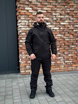 Костюм чорний софтшел Military розмір S 00628-S фото