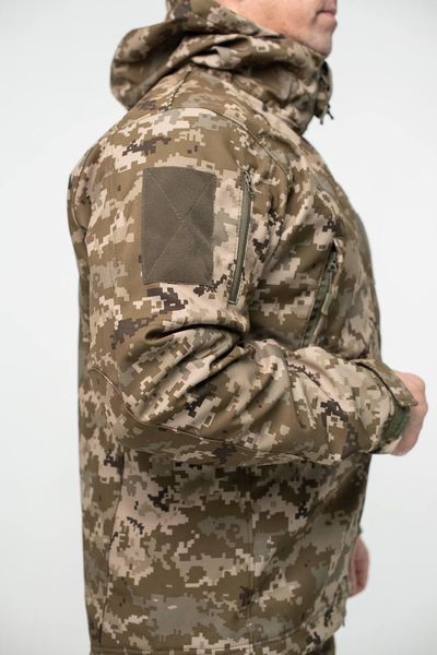 Военная куртка на флисе Soft Shell Military пиксель размер S 02606-S фото