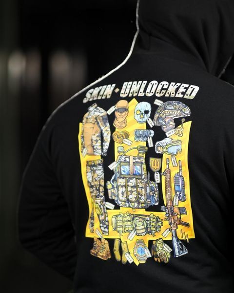 Милитари худи CROP Skin unlocked ВТ5290 размер M 95154 фото