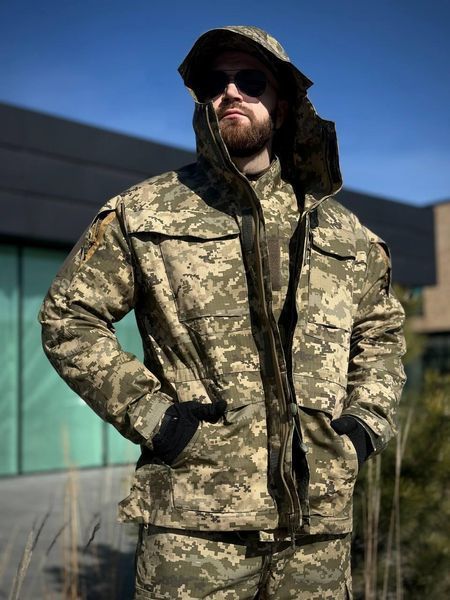 Комплект 3 в 1 Тактичний статутний костюм+ Убакс CoolPass ЗСУ Піксель мм14 Military + Полегшена парка Піксель розмір 44 02787-44 фото