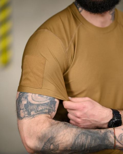 Тактическая футболка (Compression Fit) кайот ТР6916 размер S 95594 фото