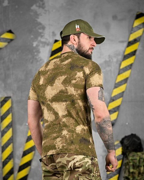 ХЛОПКОВАЯ тактическая футболка PATRIOT GREEN ATACS ВТ5099 размер 44/46 91331 фото