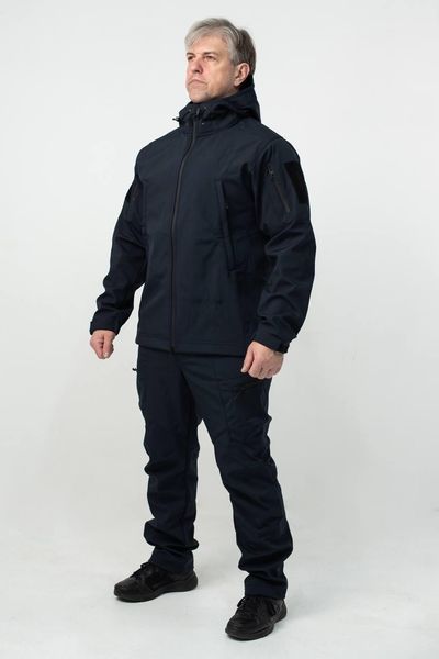 Військова куртка на флісі Soft Shell Military синя ДСНС розмір S 02604-S фото