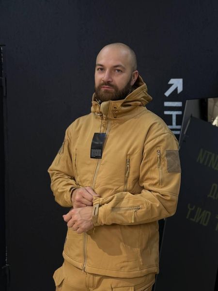 Костюм Утеплений Soft Shell Койот на флісі Qutdoor Equipment розмір S 04161-S фото