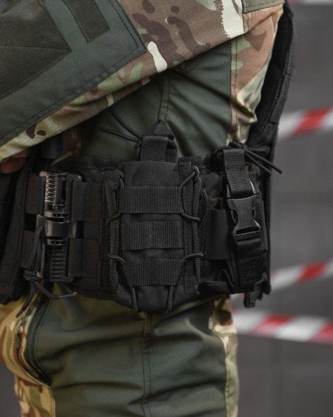 Тактична плитоноска з чотирма точками швидкого скидання Asdag black ВТ6796 розмір Один розмір 85794 фото