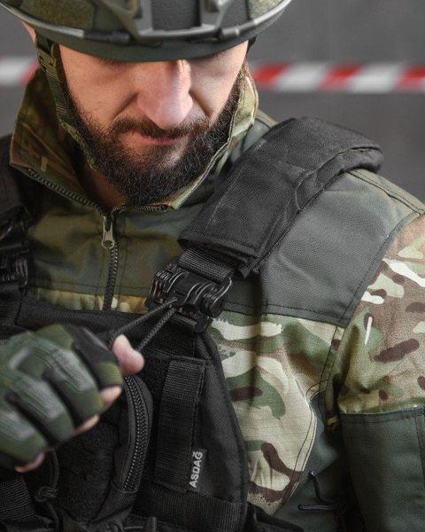 Тактична плитоноска з чотирма точками швидкого скидання Asdag black ВТ6796 розмір Один розмір 85794 фото
