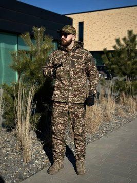Коплект формы Усиленный Хищник утепленный на флисе, Soft Shell Military размер S 02601-S фото