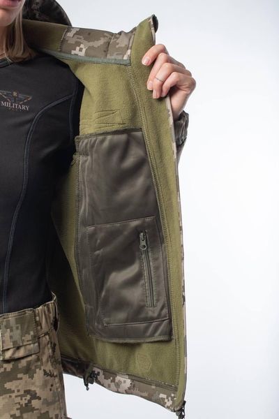 Куртка женская Soft Shell Military Пиксель на флисовой подкладке размер XS 04096-XS фото