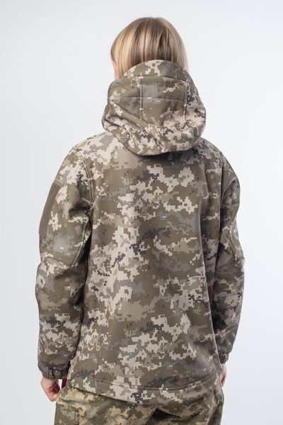 Куртка женская Soft Shell Military Пиксель на флисовой подкладке размер XS 04096-XS фото